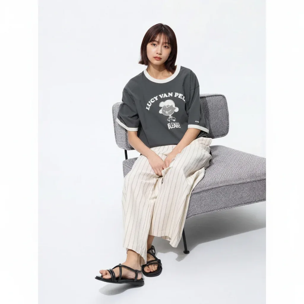 UniQlo Peanuts UT Relax Fit T-Shirt 489071 Japan best brand