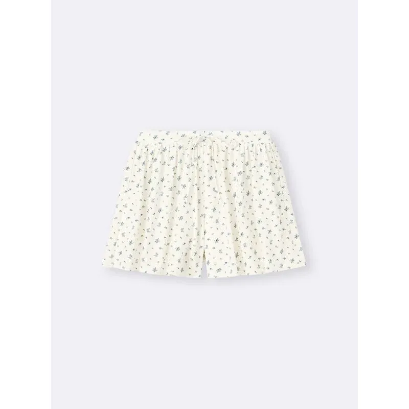 GU Easy Short Pants (Flower Print) 359608 Japan best brand