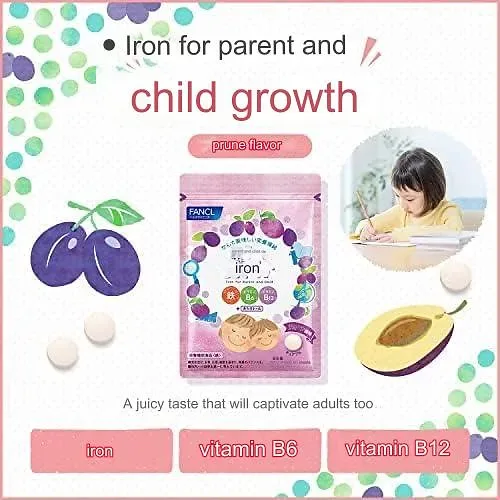 FANCL Iron and Vitamins for Children and Parents, for 1-2 months - 60 tablets