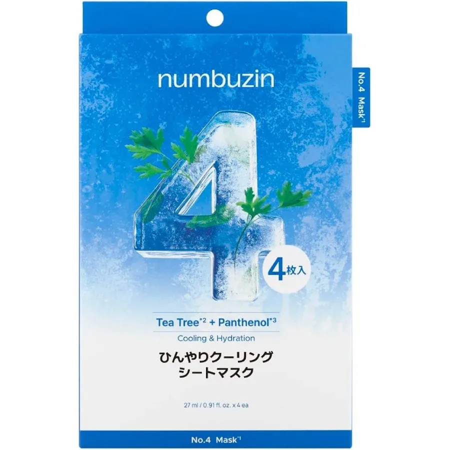 numbuzin No.4 Cooling Sheet Mask (4 Sheets)
