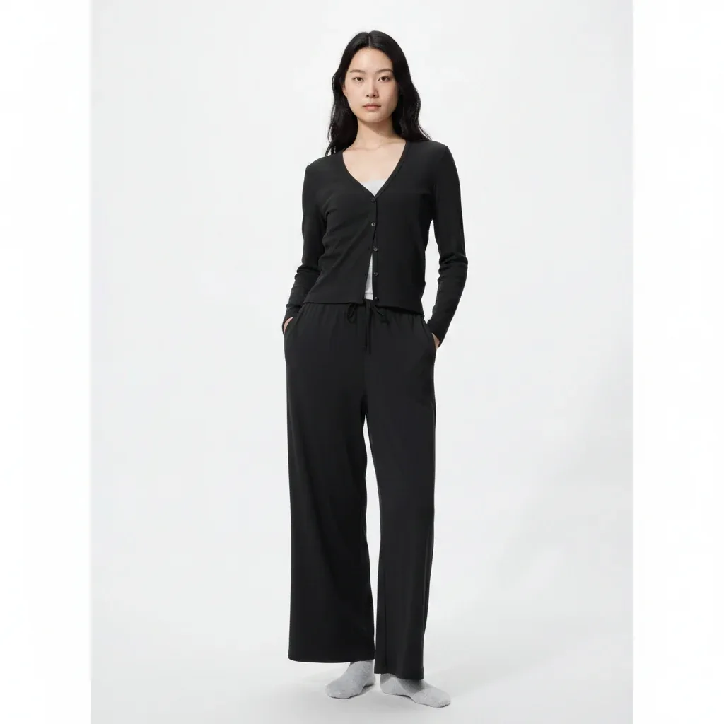 UniQlo Rib Wide Easy Pants 486317 Japan best brand