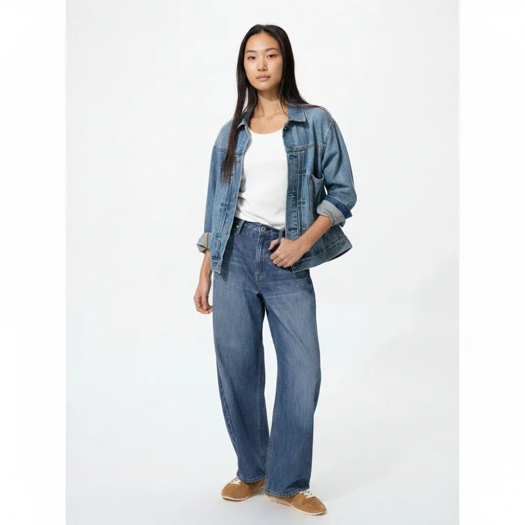 UniQlo Baggy Curve Jeans 482280 Japan best brand