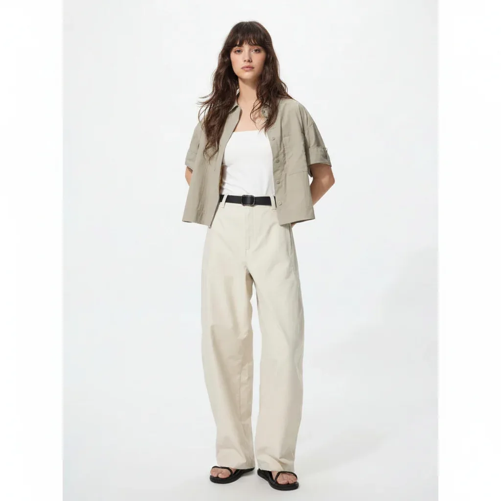 UniQlo Jersey Barrel-Leg Pants – Long Length 477345 Japan best brand