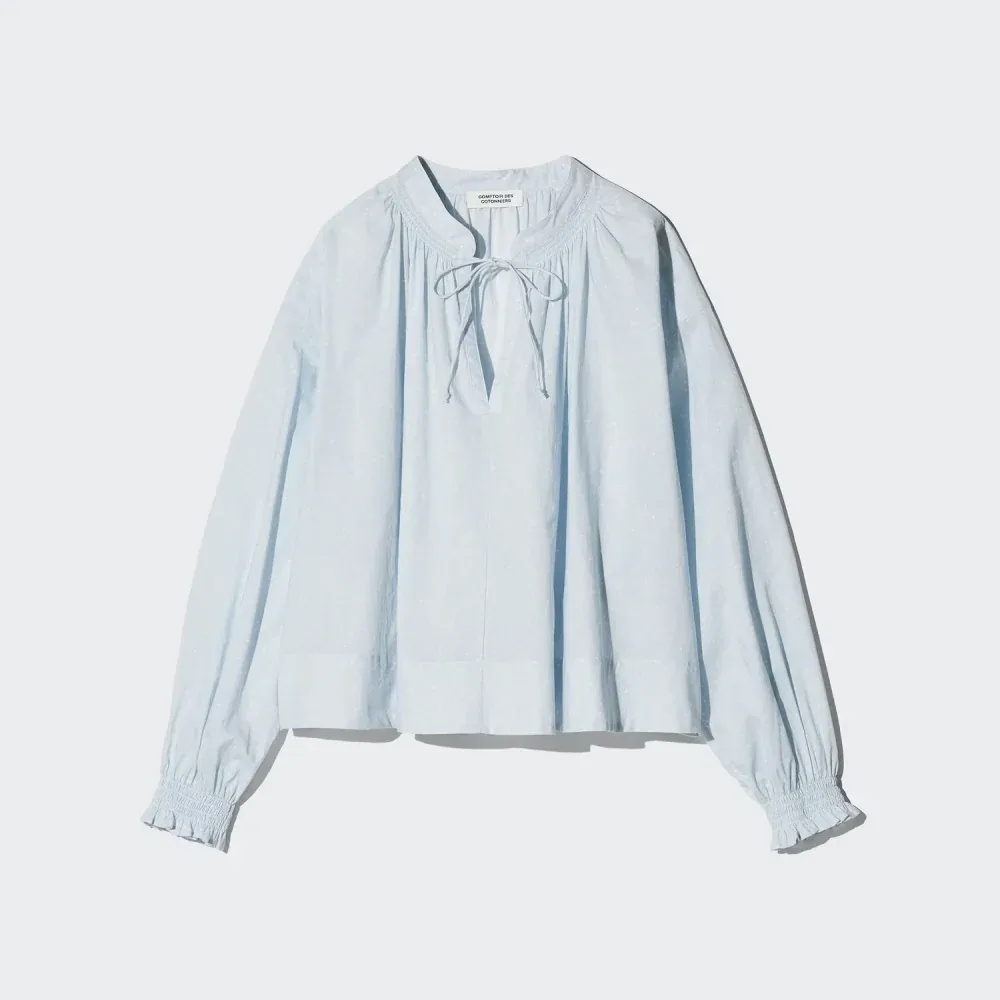 UniQlo Cotton Volume Print Blouse 486309 japan best brand