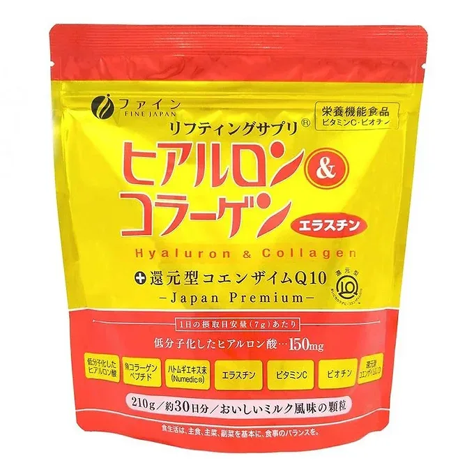 Fine Japan Hyaluron & Collagen + Q10 (Bag Type) 210g