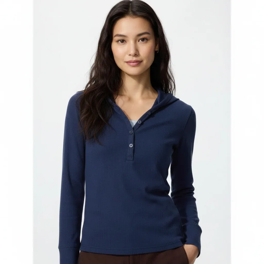 UniQlo Hooded Rib T-Shirt 488298 Japan best brand