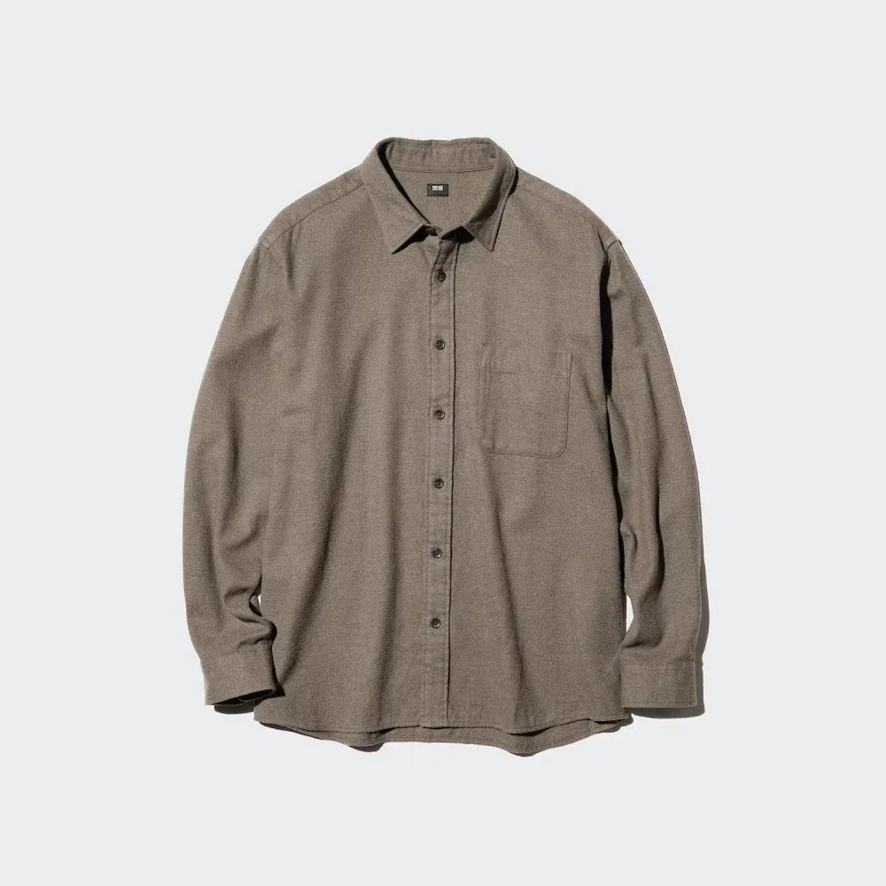 UniQlo Flannel Shirt / Heather 486600 Japan best brand