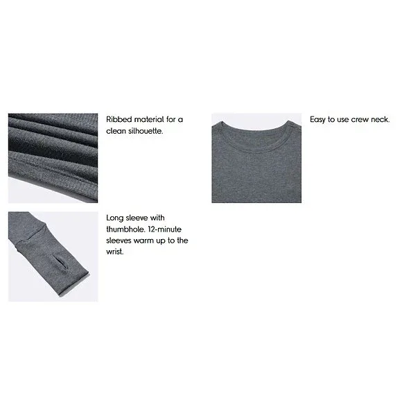 GU Warm Rib Crew Neck T-Shirt (Extra Long Sleeve) 358044 Japan best brand