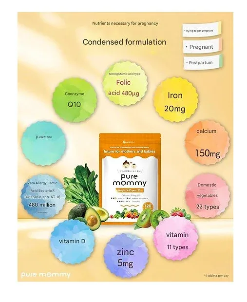 Pure Mommy Problem Solving Laboratory Folic Acid x Pregnancy Supplement