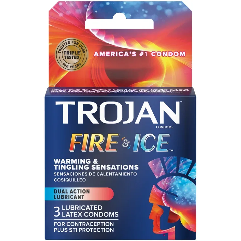Trojan Fire & Ice 3 Count Condoms