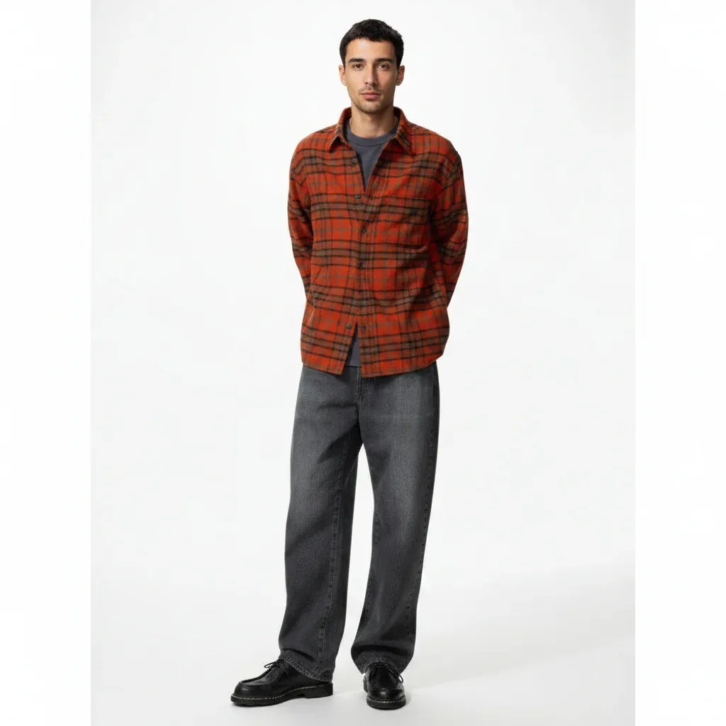 UniQlo Flannel Shirt / Tartan Check 486596 Japan best brand