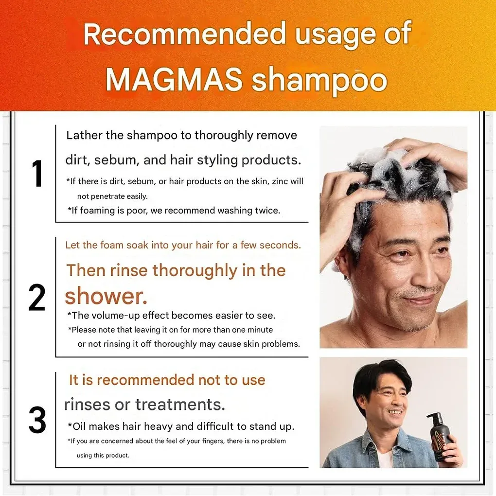 Sunstar MAGMAS Zinc Introduction Shampoo Volume Up & Scalp Care Men's (400 ml)