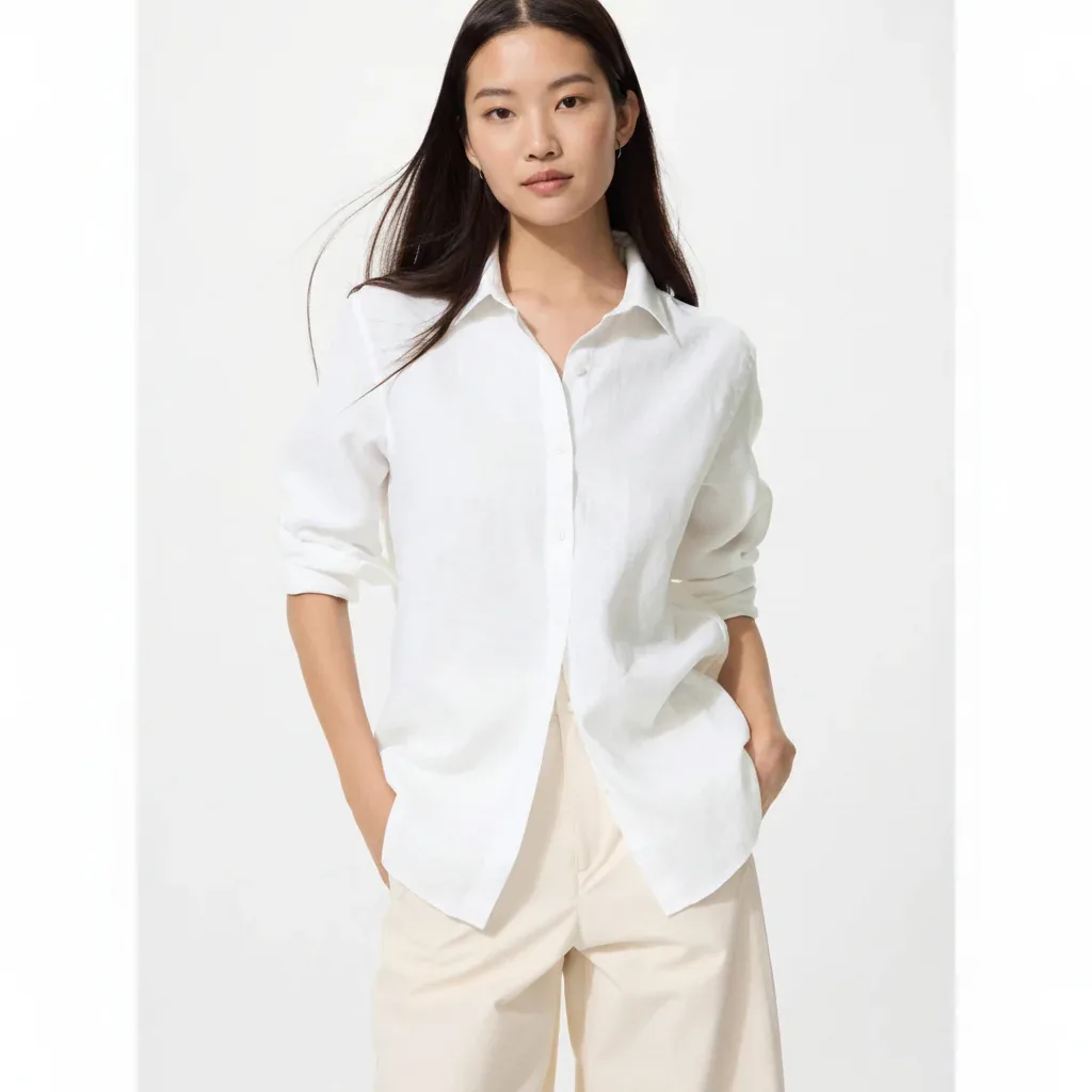 UniQlo Premium 100% European Linen Shirt – Relaxed Fit 475647 Japan best brand