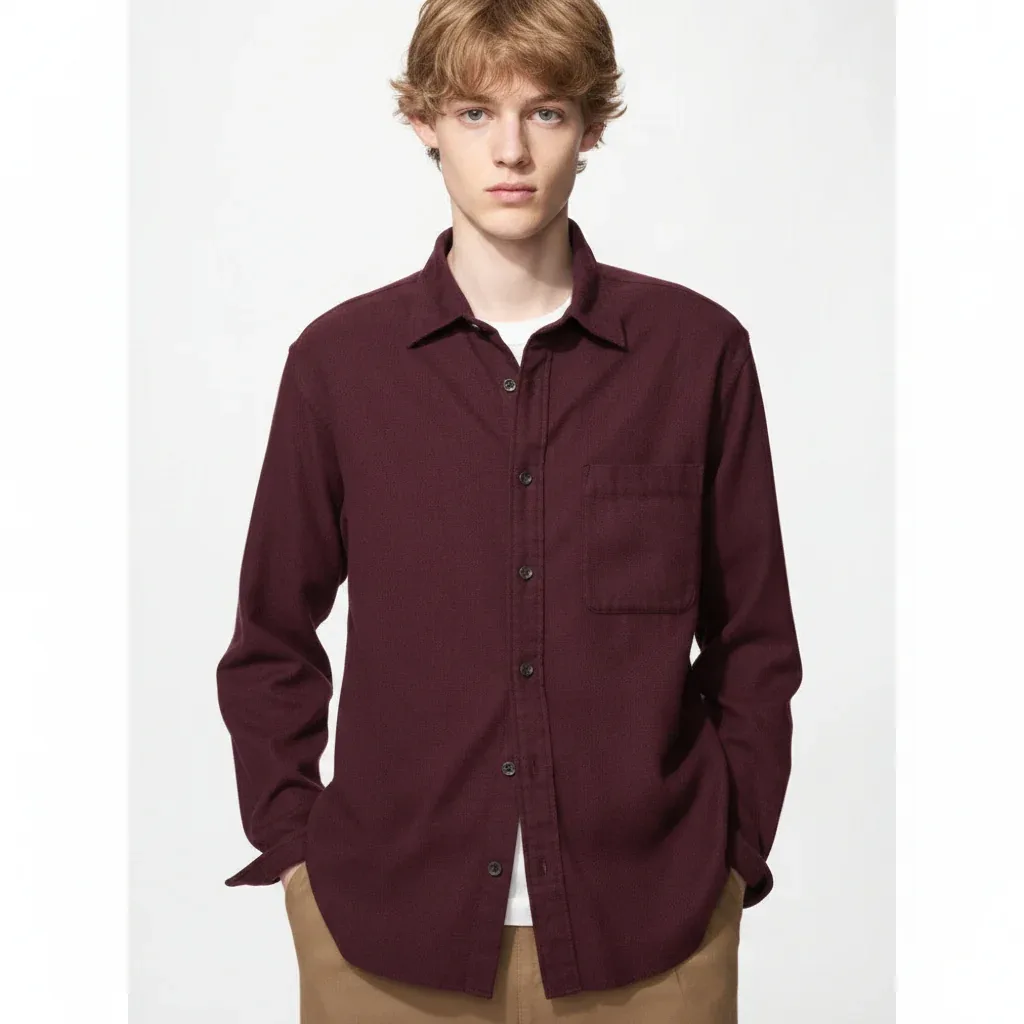 UniQlo Flannel Shirt / Heather 486600 Japan best brand
