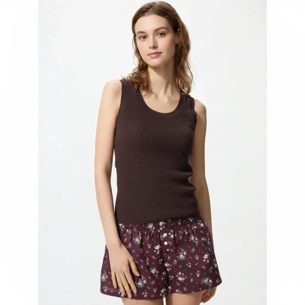 UniQlo Washable Knit Bra Top Sleeveless 489180 Japan best brand