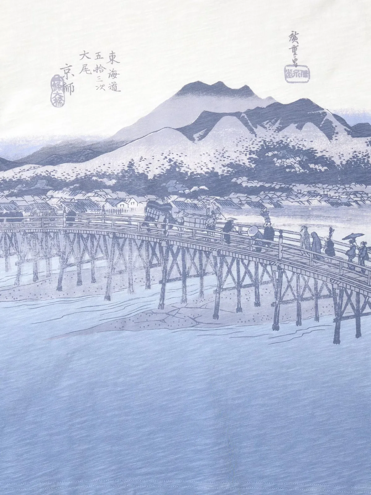 UniQlo Ukiyo-e Blue UT 485077 Japan best brand