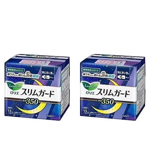Laurier Slim Guard Night 35 cm – 2 Packs (13 Pads × 2 = 26 Pads)
