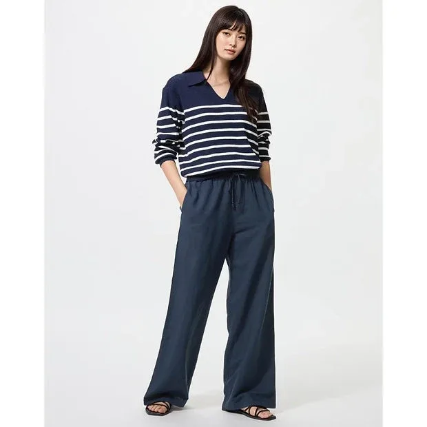 UniQlo Linen Blend Easy Pants 473791/482246 Japan best brand