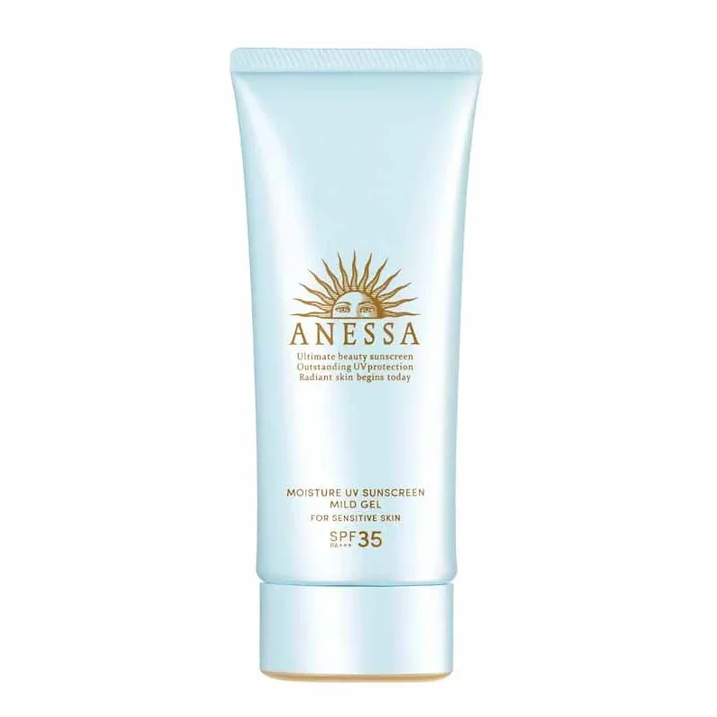 ANESSA Moisture UV Mild Gel N Sunscreen SPF 35–49 – Fragrance-Free | 90 g
