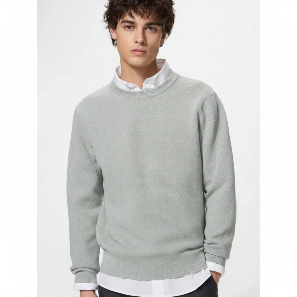 UniQlo Washable Milano Rib Crew Neck Sweater 478548 Japan best brand
