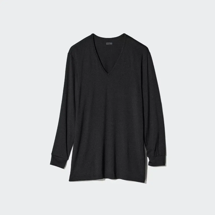 UniQlo HEATTECH V-Neck T-Shirt (9/10 Sleeves) 479440 Japan best brand