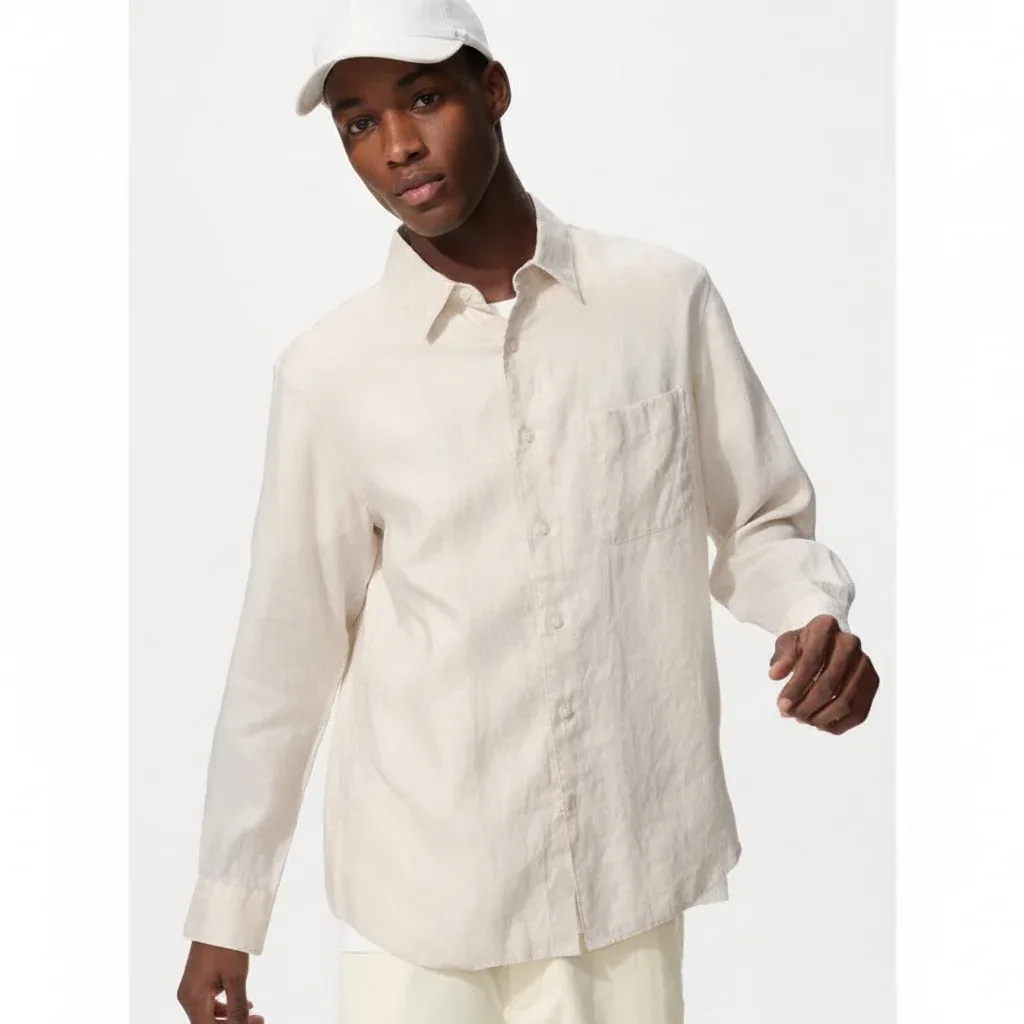 UniQlo Premium Linen Shirt 482431 Japan Best Brand