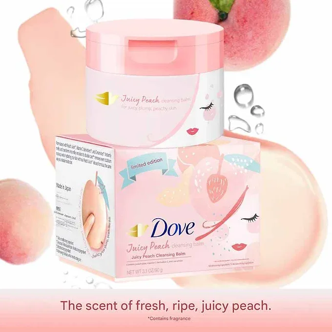 Dove Cleansing Balm, Juicy Peach Scent, 90g – Makeup Remover & Pore Care for All
