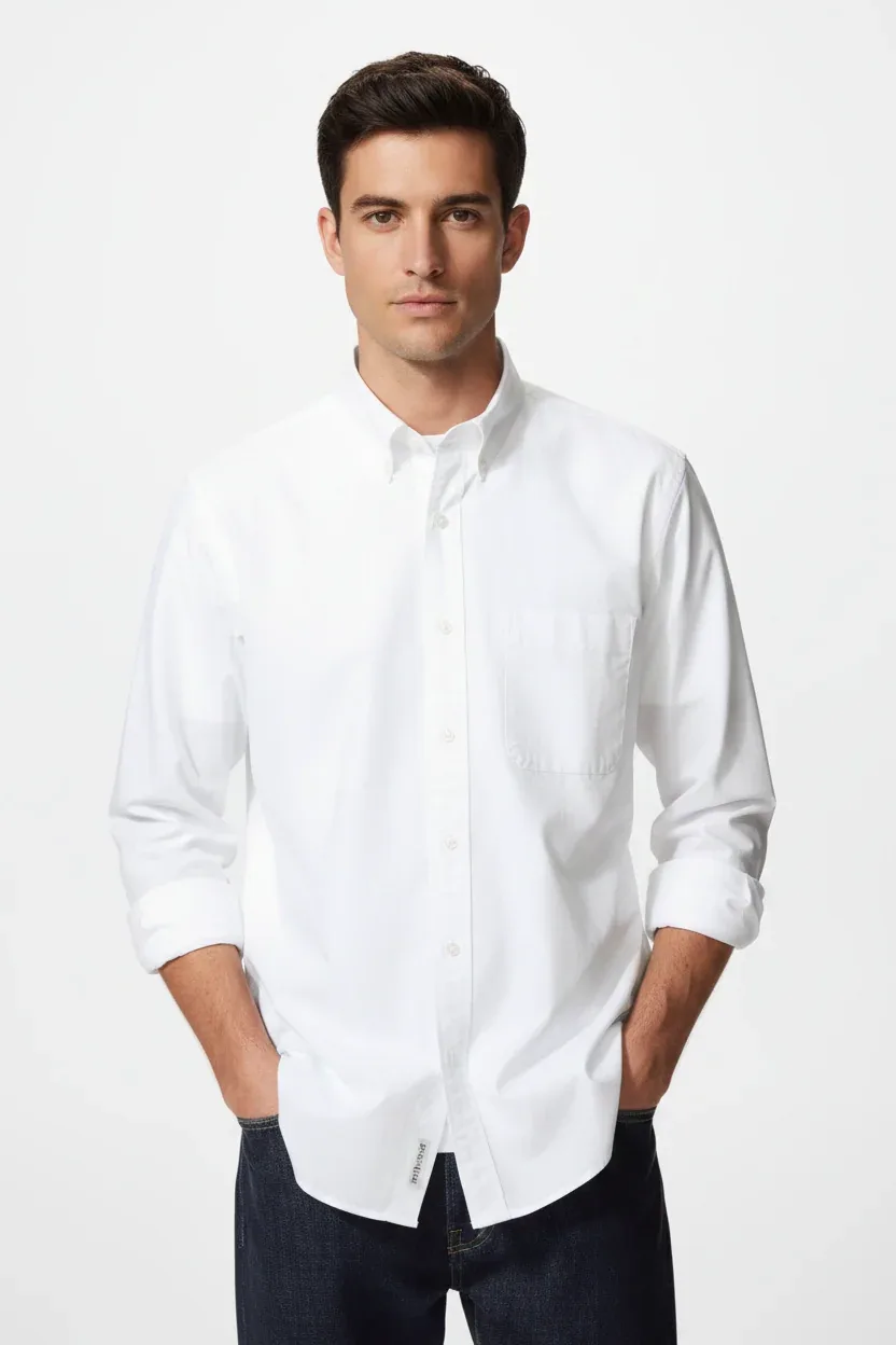 UniQlo Broadcloth Button-Down Shirt 476013 Japan best brand