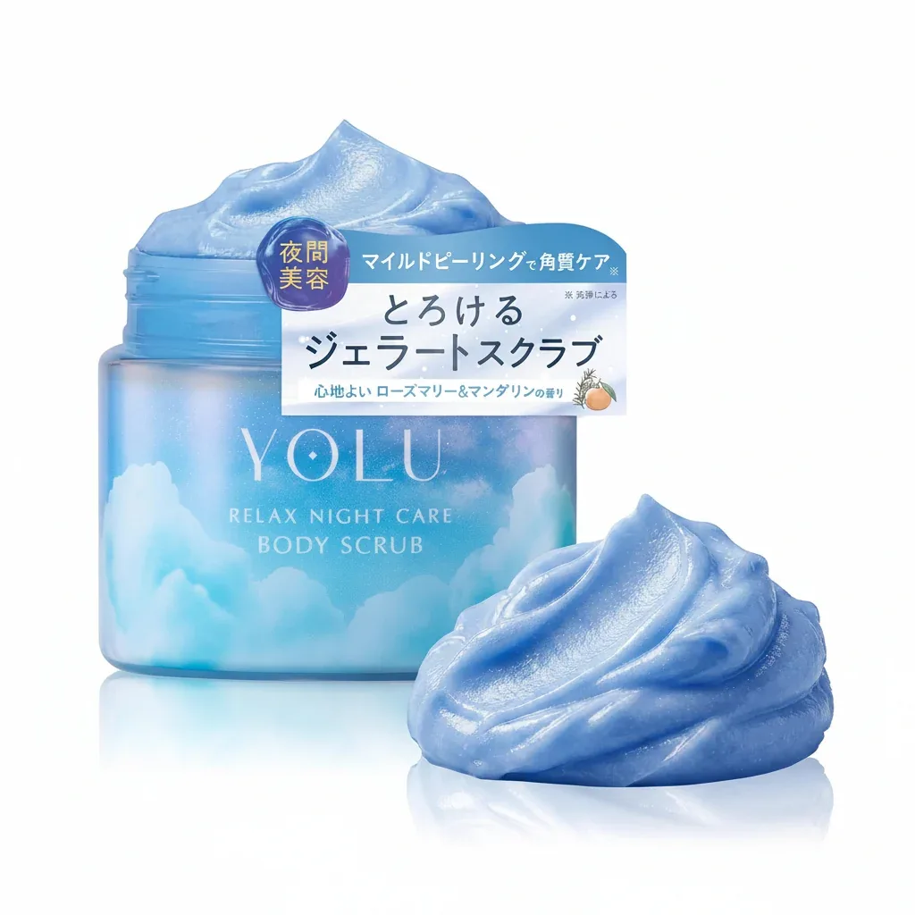 YOLU Relax Night Care Body Scrub – Rosemary & Mandarin 250g
