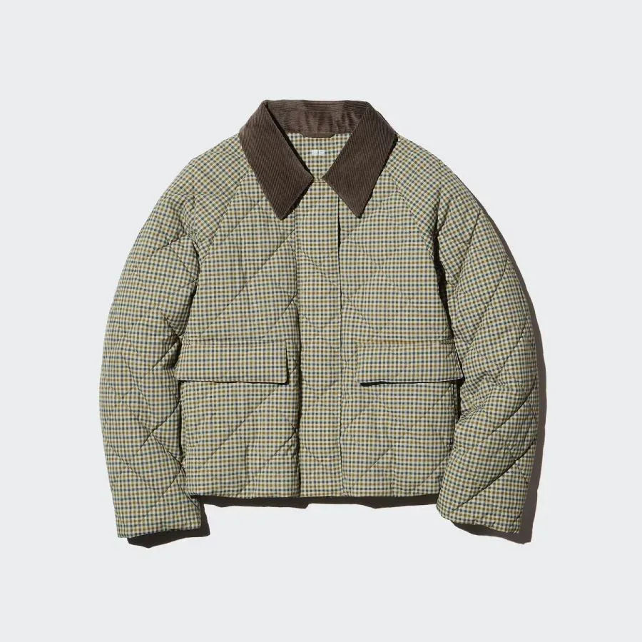 UniQlo Padded Utility Short Jacket / Check 489026 Japan best brand