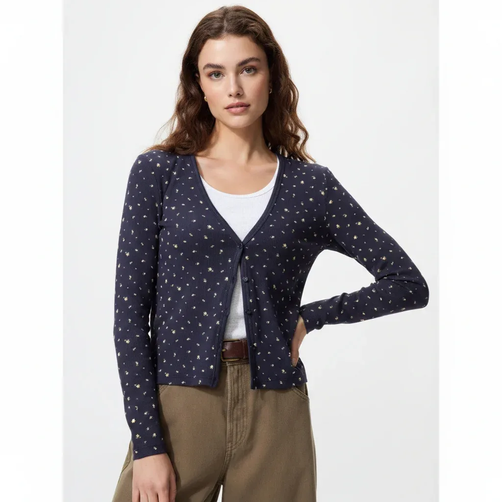 UniQlo Ribbed V-Neck Cardigan 489399 Japan best brand