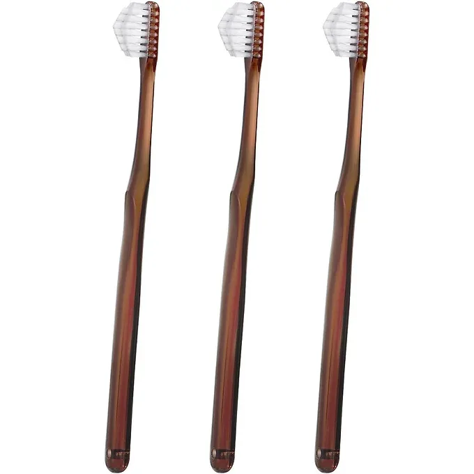 Miracle Toothbrush Clear/Brown 3-Piece Set