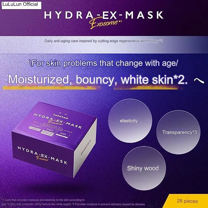 LuLuLun Hydra-EX Mask (Exosome Technology Japan) - 28 Sheets