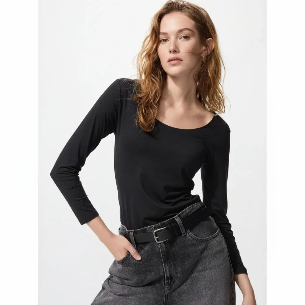 UniQlo Heattech U-Neck T-Shirt (3/4 Sleeves) 478936 Japan best brand