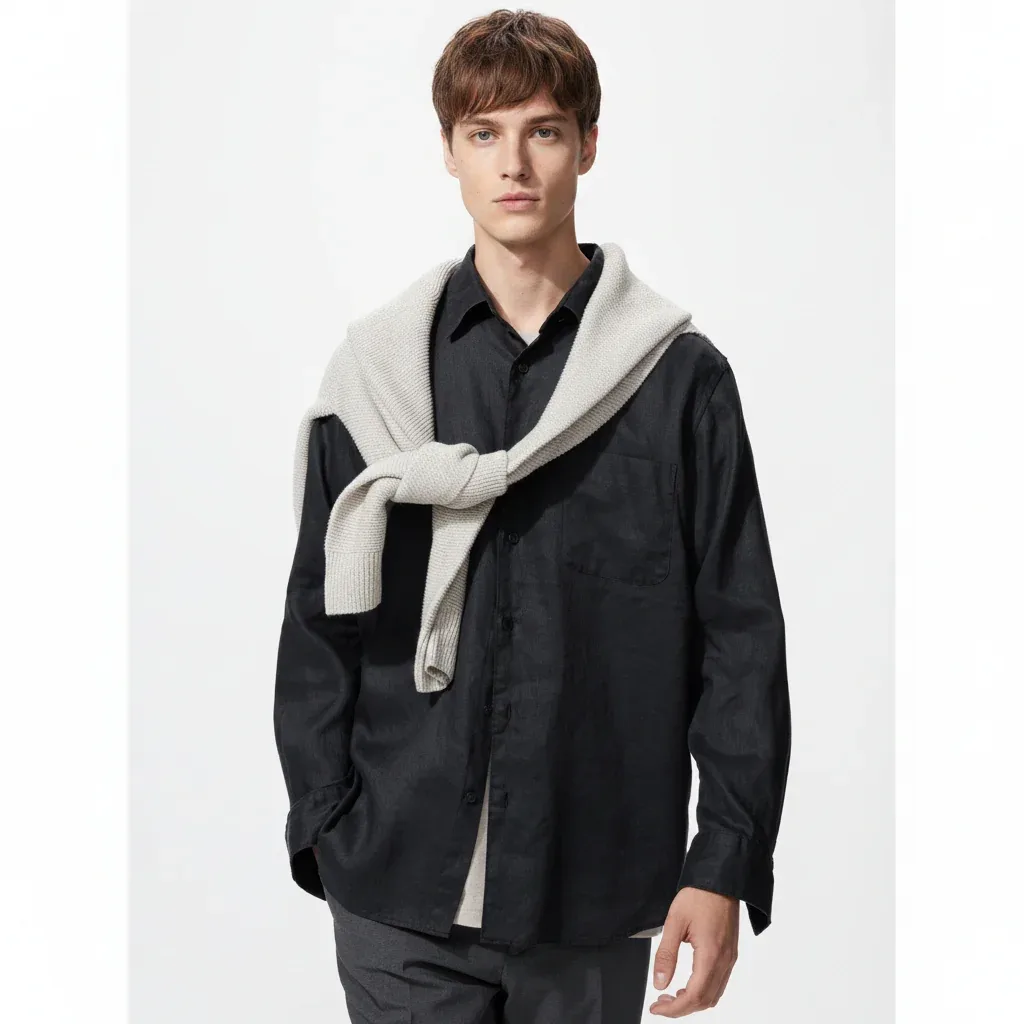 UniQlo Premium Linen Shirt 482431 Japan Best Brand