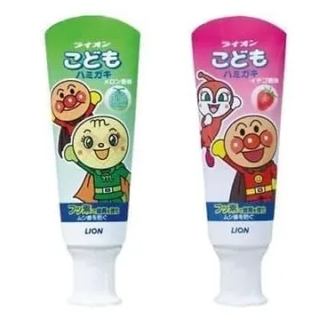 Kids Toothpaste Set – Anpanman Strawberry & Melon Flavors 40g