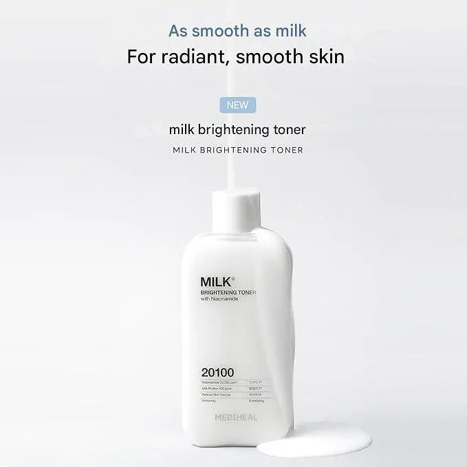 MEDIHEAL Milk Brightening Toner – 300 ml (10.1 fl oz)