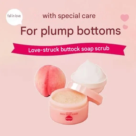 Love Butt Washable Body Soap Scrub – Sweet Peach Scent, 180g