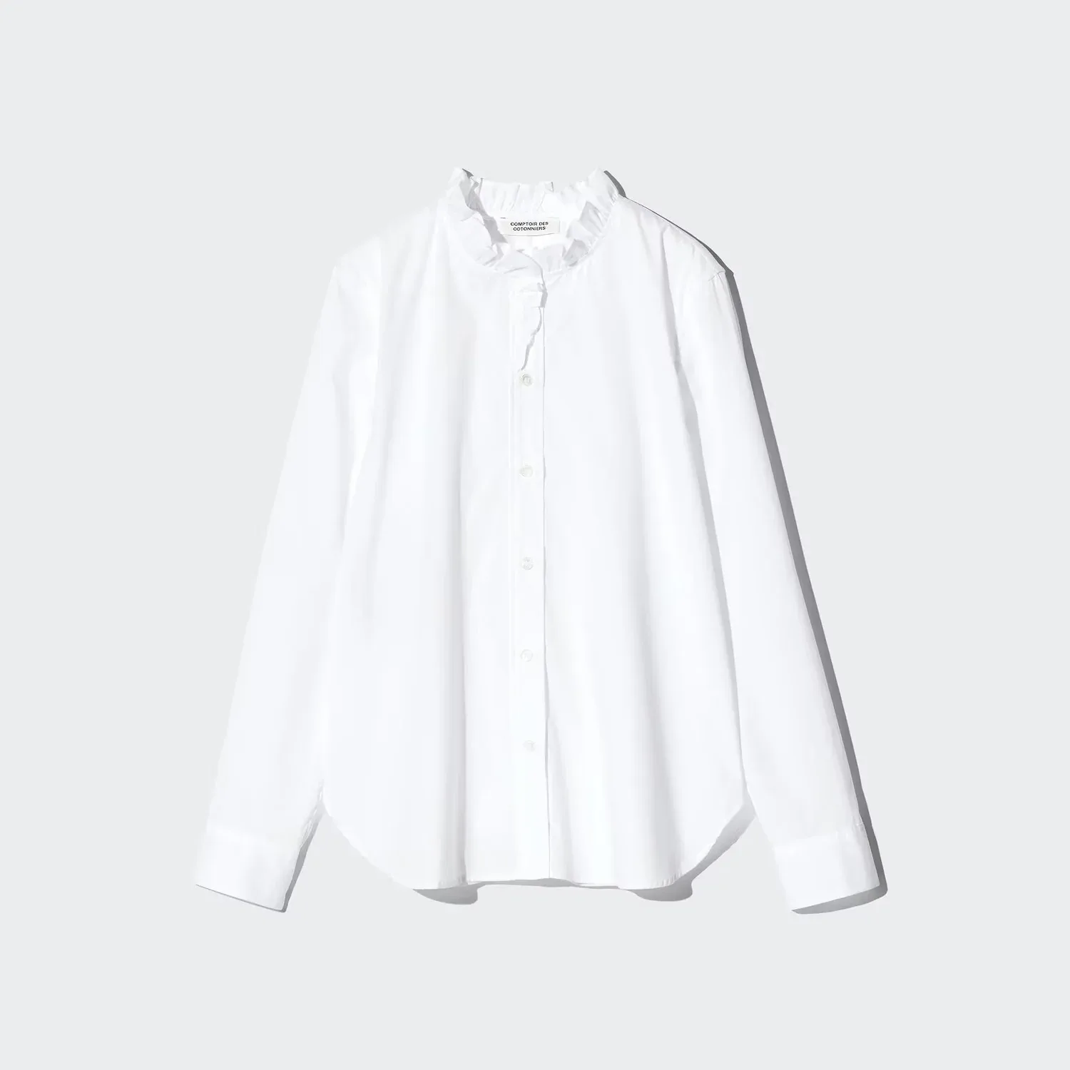 UniQlo Cotton Stretch Frill Shirt 476706 Japan best brand