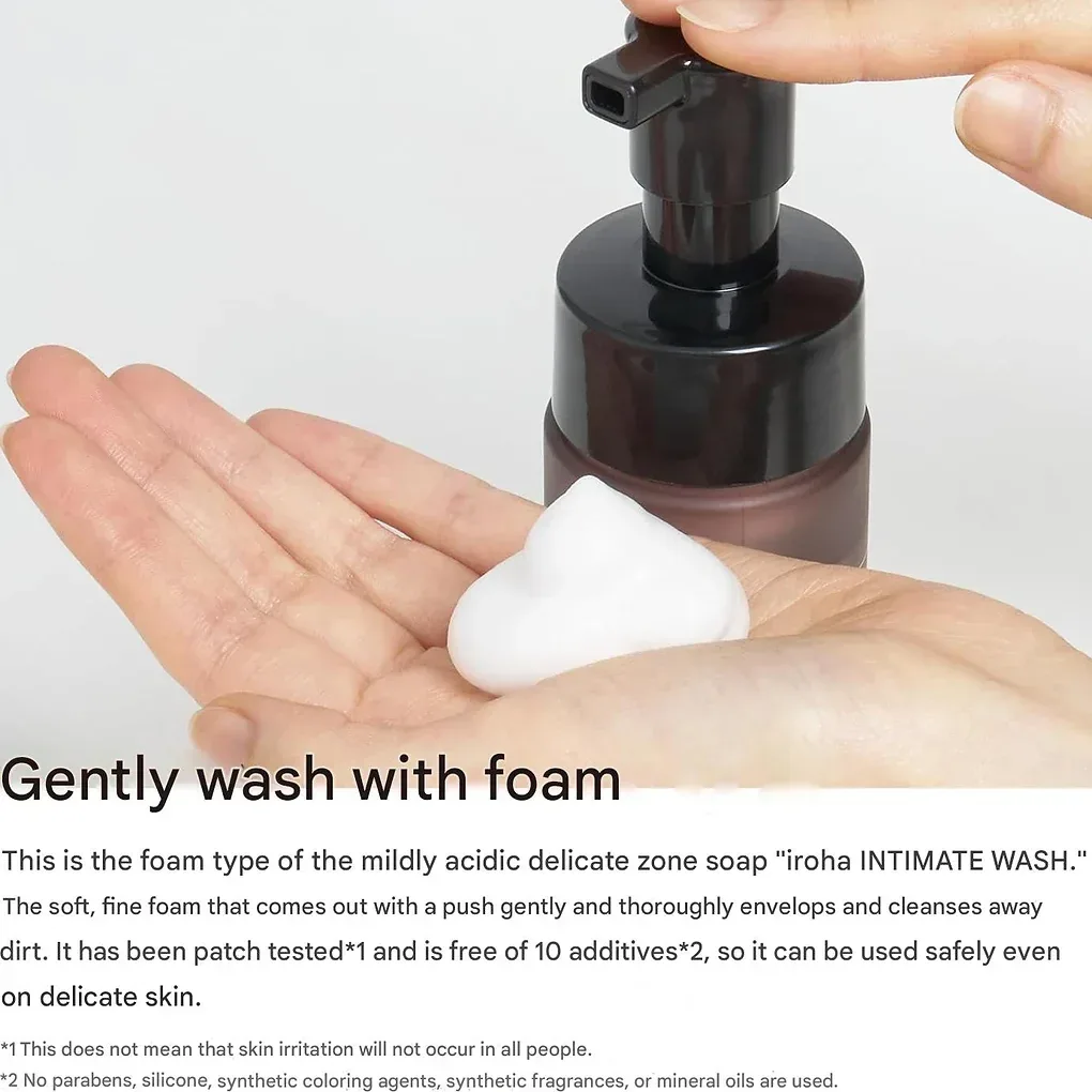 iroha Delicate Zone Soap, Intimate Wash, Foam Type 5.1 fl oz (150 ml)