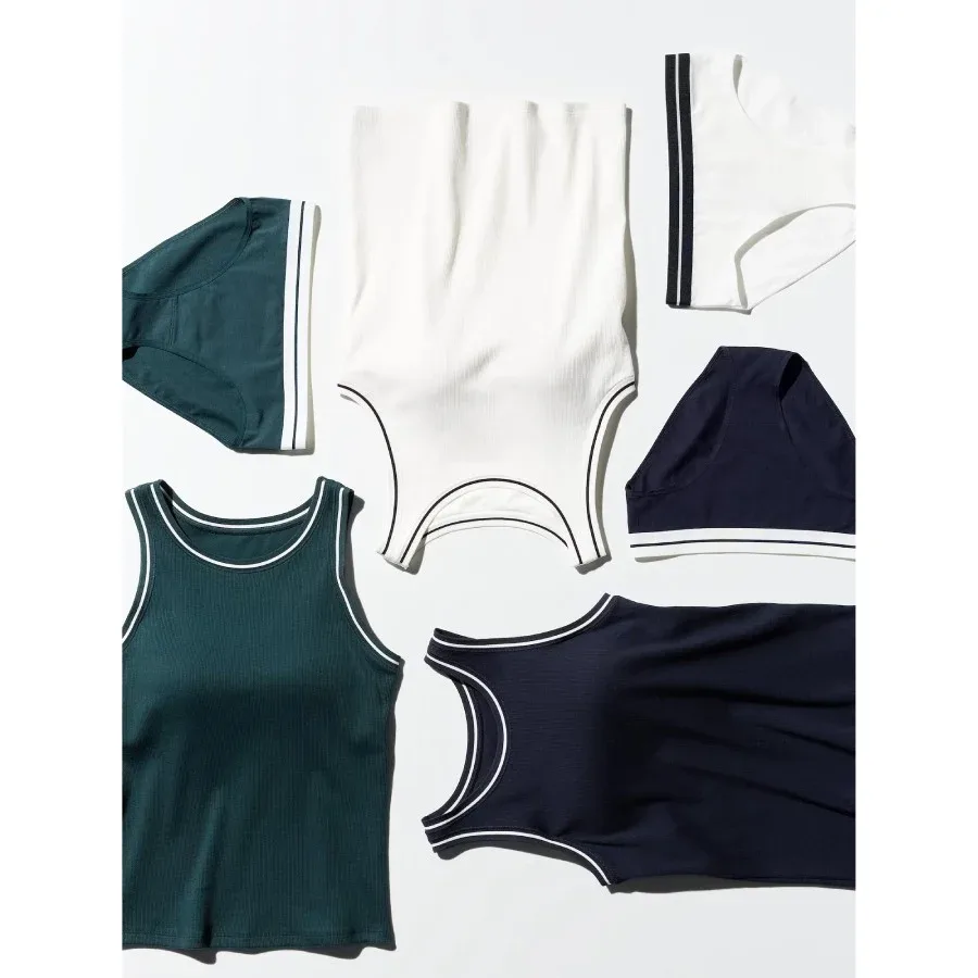 UniQlo Rib Bra Top / American Sleeve 473986 Japan best brand