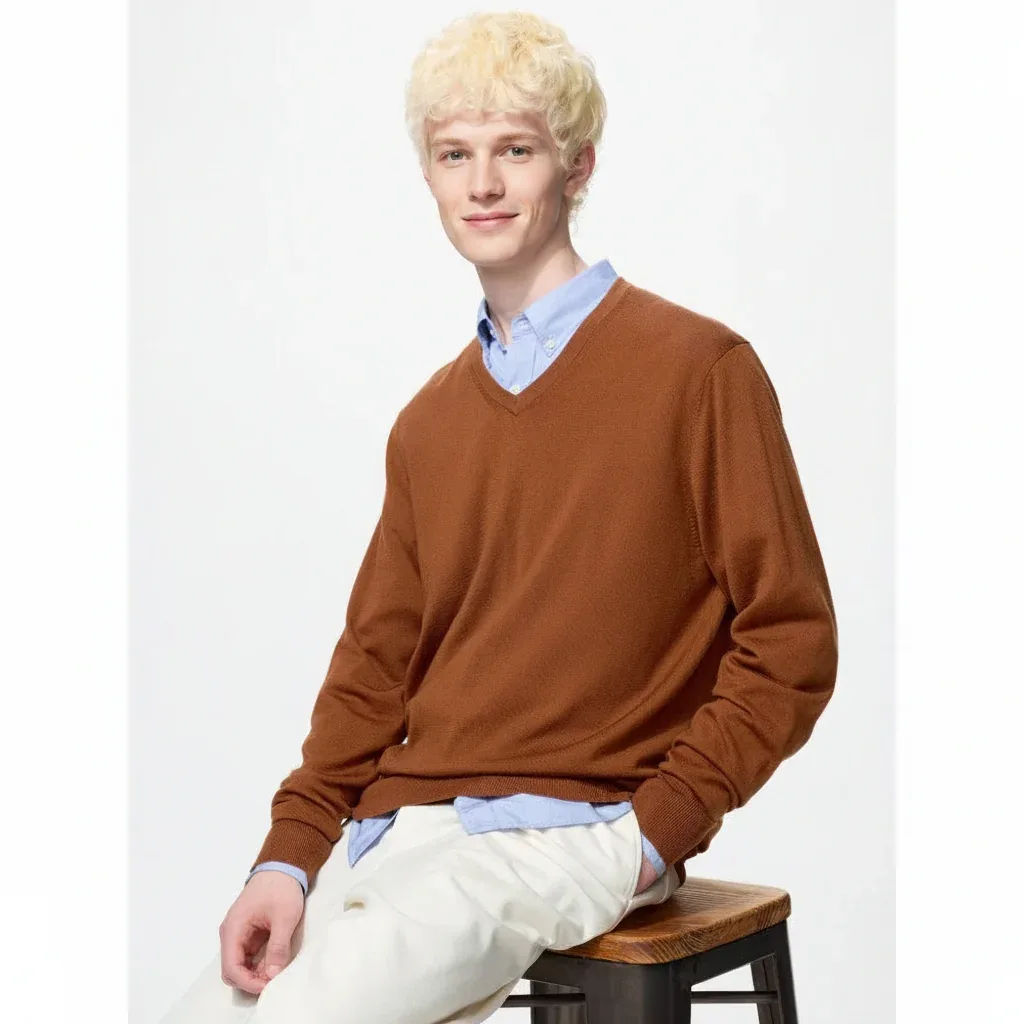 UniQlo Merino V-Neck Sweater 478536/486063 Japan best brand