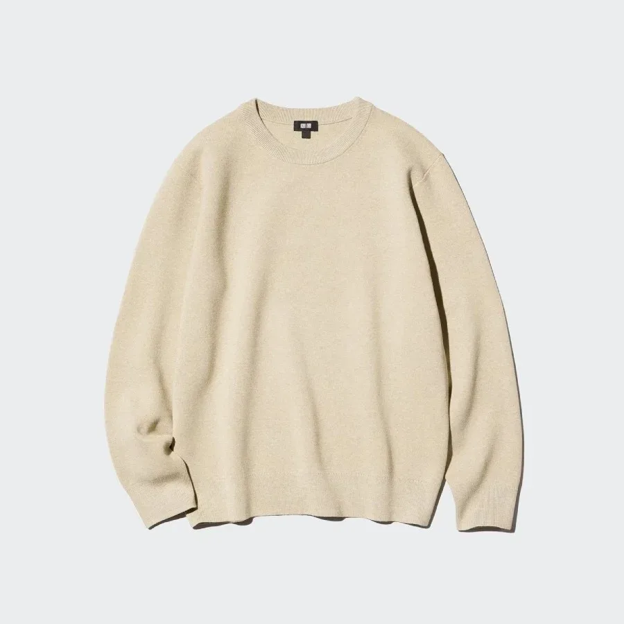 UniQlo Washable Milano Rib Crew Neck Sweater 478548 Japan best brand
