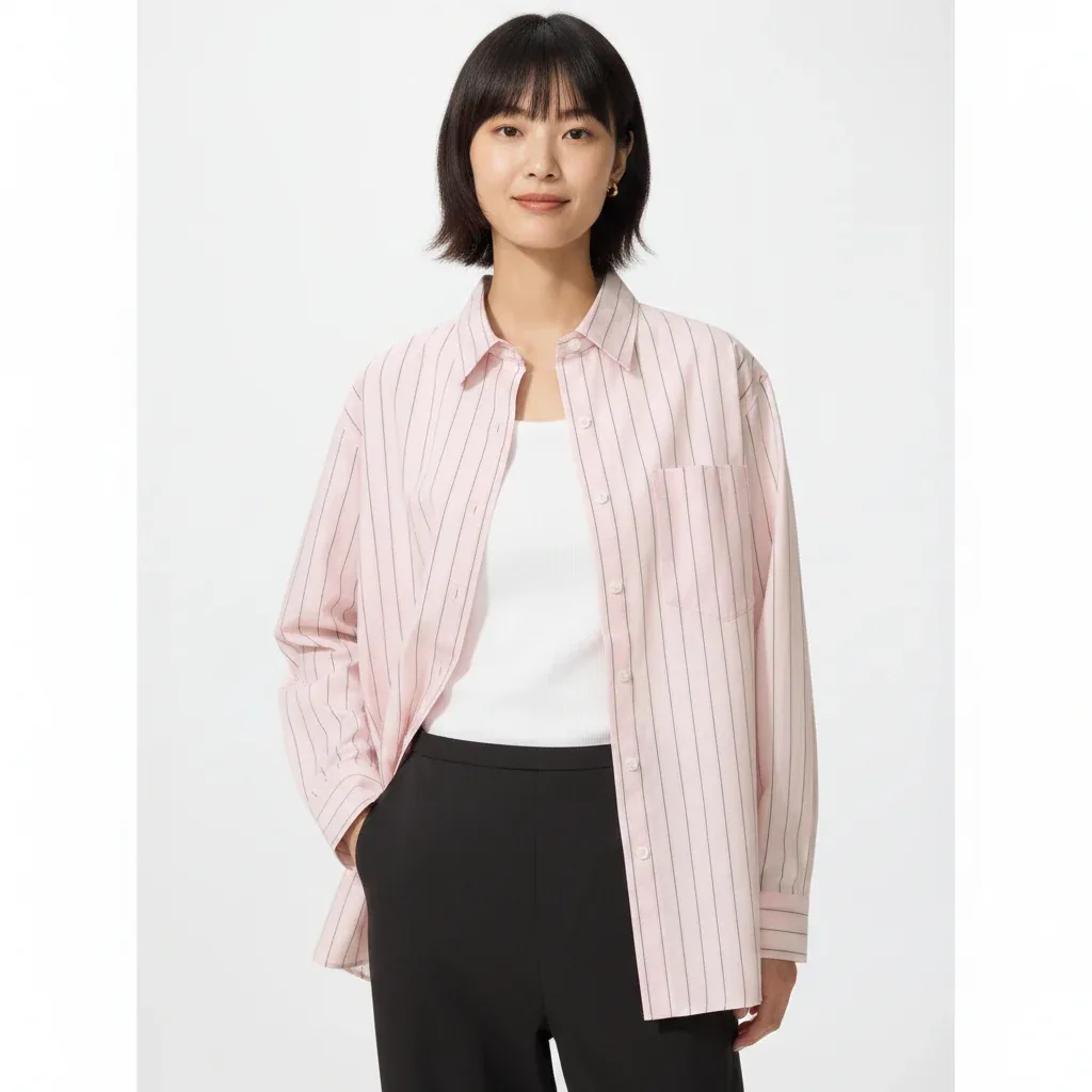 UniQlo Cotton Blend Shirt / Stripe 491501 Japan best brand