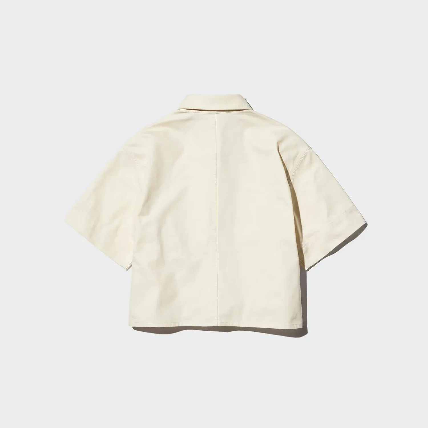 UniQlo Denim Boxy Shirt / 5-Sleeve 483877 Japan best brand