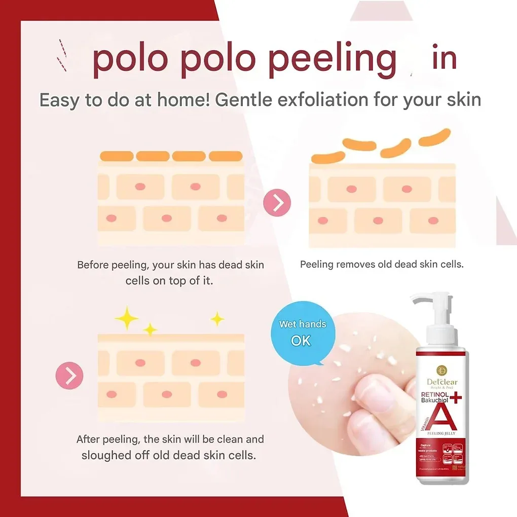 DET Clear Bright & Peel Peeling Jelly, Aging Care Type, 6.1 fl oz (180 ml)