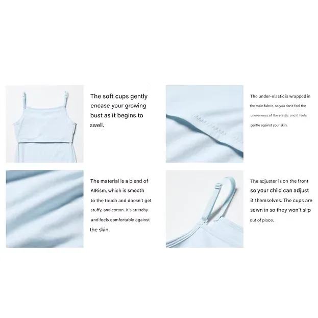 UniQlo GIRLS AIRism Cotton Bra Camisole  474816 Japan best brand