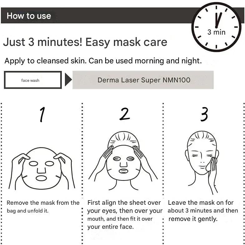 Quality 1st Derma Laser Super NMN  High-Concentration Niacinamide Pack of 7
