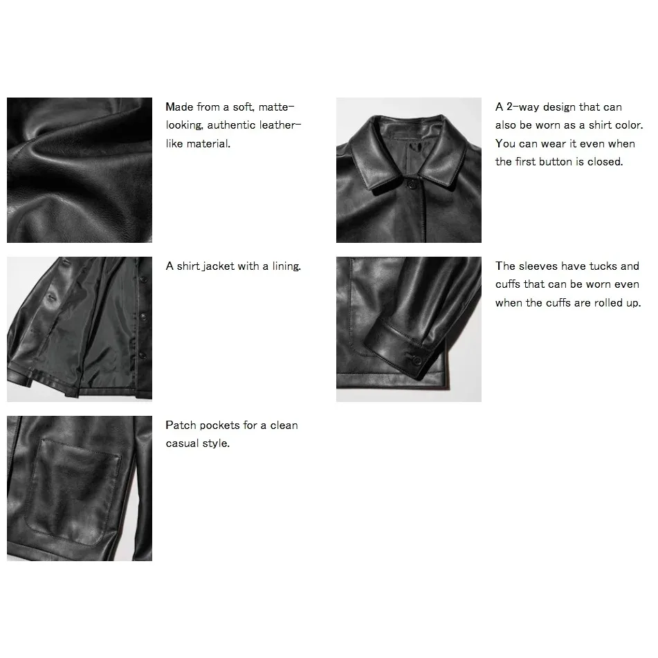 UniQlo Coating Relax Shirt Jacket 487846 Japan best brand