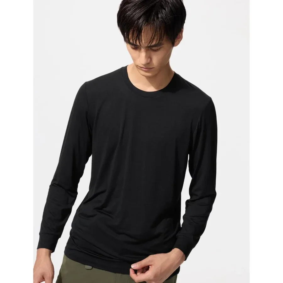 UniQlo HEATTECH Crew Neck T-Shirt (9/10 Sleeves) 479432 Japan best brand